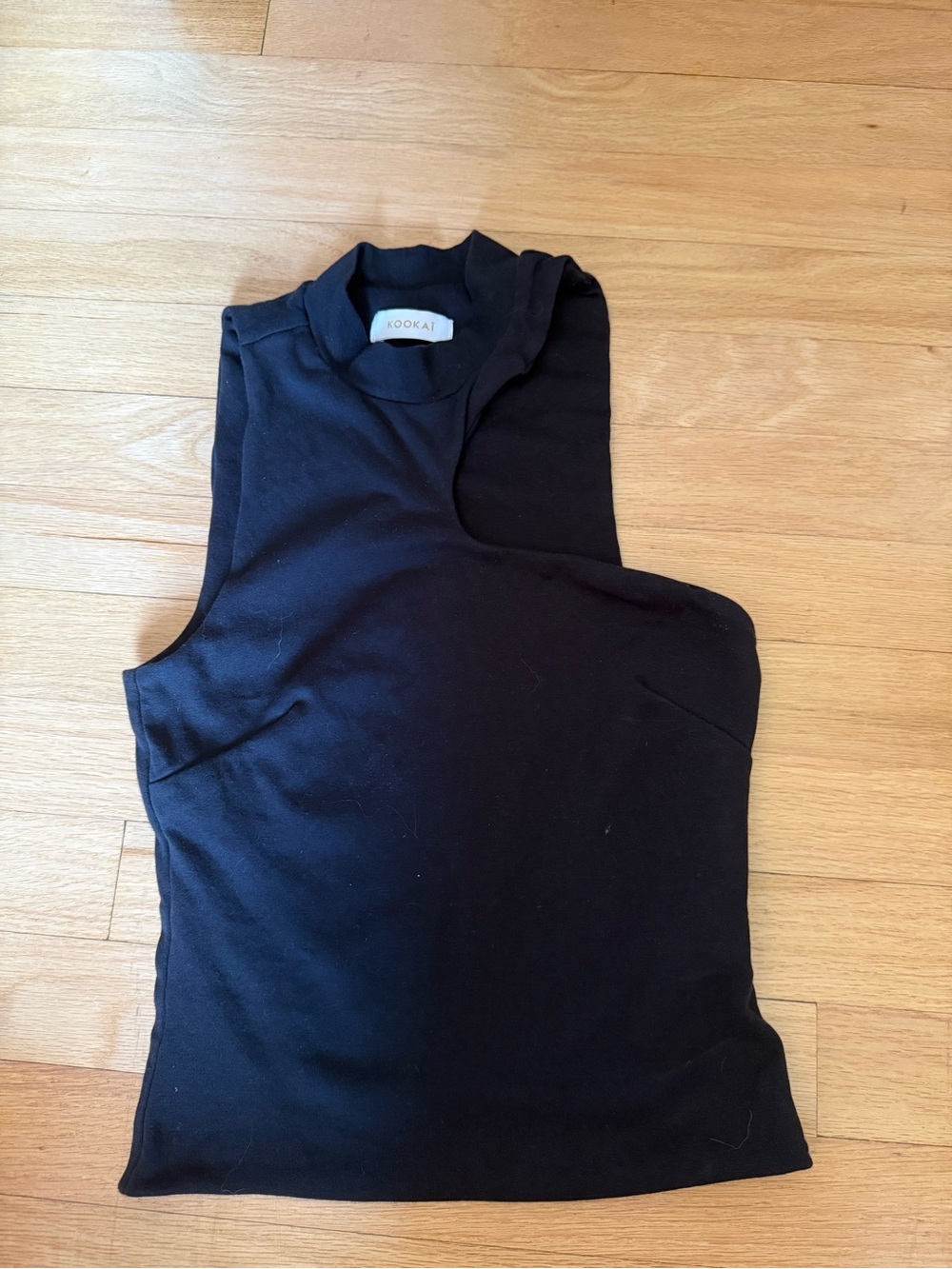Kookai Black One-Shoulder Sleeveless Tank